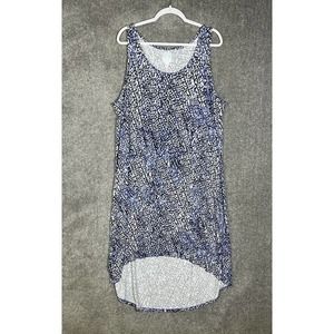 Dress Barn Sunday Hi Low Dress Womens Size 2X‎ Stretch Sleeveless Scoop Neck